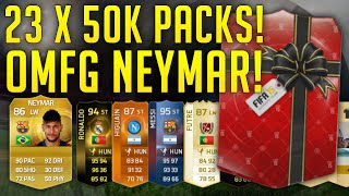 FIFA 15 | TWENTY-THREE x 50k MEGA PACKS! NEYMAR IN A PACK! 1 MILLION COIN PACK OPENING!