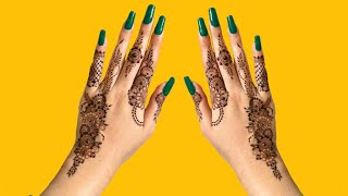 simple modern mehndi design for back hand || simple mehndi design back hand