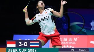 POINT TERAKHIR ESTER antar Indonesia Masuk Semi Final UBER CUP 2024