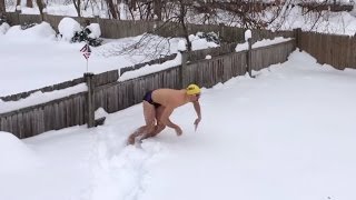 Blizzard Snow Swimming | 45 inches in 2 weeks | Boston - Forever LSU