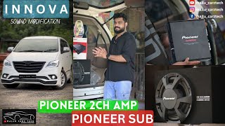 INNOVA SOUND MODIFICATION┃PIONEER 2CH AMP┃PIONEER SUBWOOFER┃SCOSCHE WIRING WORK DETAILS