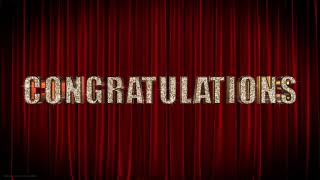 Congratulations Video Animation Motion Graphic Text Celebration Event Greetings