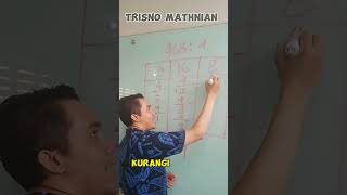 Cara mudah pembagian menggunakan metode pengurangan 968÷4 #trisnomathnian