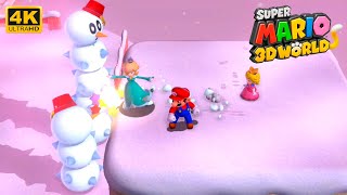 Super Mario 3D World + Bowser's Fury (3 PLAYERS) - Peepa's Fog Bog & World Star-8 (4K 60FPS)