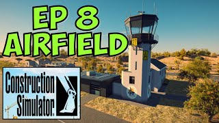 Video is dark until 2:38 AIRFIELD DLC Control Tower EPISODE 8 LIVE STREAM on Construction Simulator