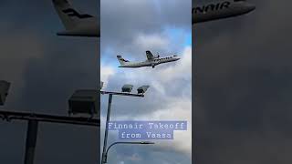 Finnair takeoff from Vaasa #finland #india #telugu #vaasa #europe #finnair #airport #airbus #boeing