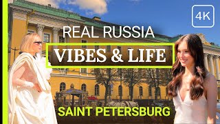 🔥 Russian Girls & Russian Life on the Streets of Saint Petersburg Walking Tour 4K HDR