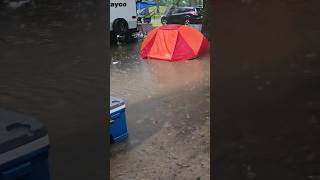 When your campsite becomes a river...