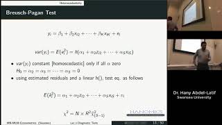 Econometrics - Heteroscedasticity