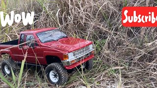 RC4WD tf2 lwb out on a trail getting ready for uste 2023