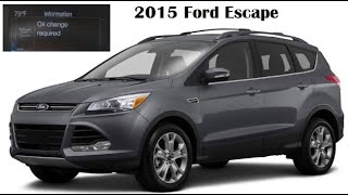 Reset 'Oil Change light' on Ford Escape 2015 push start only