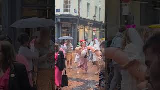 Birmingham City Centre New street Starbuks view from the window...looks like girls party