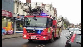 Maindee Aerial Ladder Platform + Fire Engine Responding - South Wales Fire Service