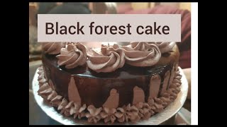 BLACK Forest Cake recipe by Ovenish delights # baking #cake #blackforestcake