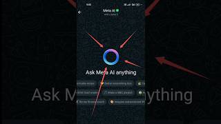 How To get meta AI chat on whatsapp #ai #meta #youtubeshorts