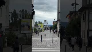 Pedestrian bridge from France to Germany