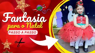 FANTASIA DE NATAL com Arco|Passo a passo sem costura #fantasiadenatal @Juhlilas