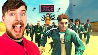 ¡PARTICIPE de EL JUEGO DEL CALAMAR de MrBeast en GTA 5! (Mods)