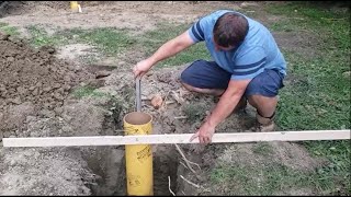 Post Barn Foundation, Sonotubes and Concrete Installation