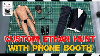 Custom 1/6 Ethan Hunt from Mission Impossible at Praga phone booth base diorama construction