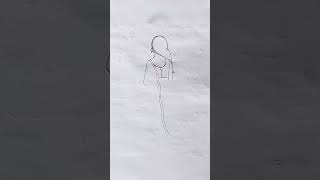 how to draw a traditional girl with saree #art #viral  #viralshort  girl drawing || saree drawing