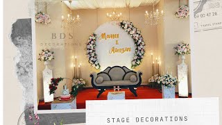 Wedding backdrop | Chandelier arrangements | Bds decorations | wedding at vypin | Lions club hall