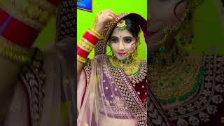 traditional bride ❤️#beautiful bride#youtubeshorts #video #😍❤️💄