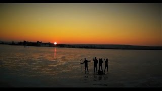 FPV sunset and ice skating with friends