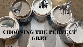 How to choose the  PERFECT GREY Wall Paint  - Flannel Grey " MY GLAM LAUNDRY ROOM SERIES"