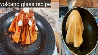 volcano glass recipe  |  गेहूं के आटे से बनी हुई वोल्कानो गिलास रेसिपी |