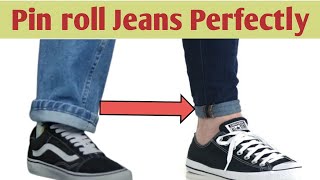 How to Pin roll up Jeans | Jeans Cuff Folding Tricks