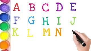 Learn alphabet abcd.numbers and shapes.a for Apple, b for ball.abcd nursery rhymes in English..kids