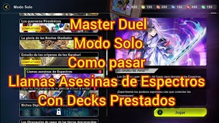 Master Duelo Modo Solo Como pasar Llamas Asesinas de Espectros Con Decks Prestados