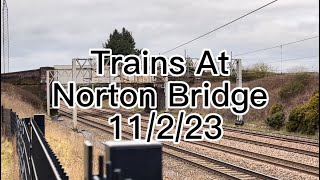 Trains At Norton Bridge WCML (11/2/23)