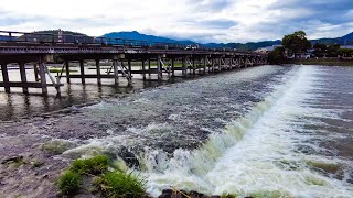 Kyoto Day Walk - Togetsukyo Bridge, Arashiyama, Japan【4K HDR】