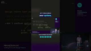 Design Tokens: Options vs Decisions | Mikołaj Dobrucki 2019 #FrontZurich #shorts