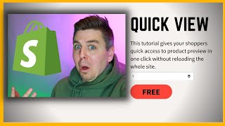 QUICK VIEW POPUP WITHOUT THE APP - 2022 EASY Shopify Tutorial