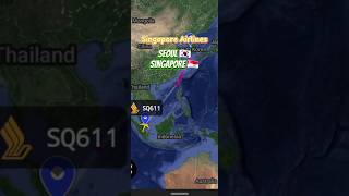 Seoul - Singapore | Singapore Airlines Boeing 777 Flight Route #aviationlovers #flightradar24