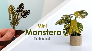 Transform Cardstock Into a Realistic Mini Monstera Plant | Cricut SVG Assembly Tutorial