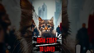 From Stray to Loved: Luna's Heartwarming Journey😺❤️🔥#cat #cute #ai#catlover#catvideos #cutecat#aicat