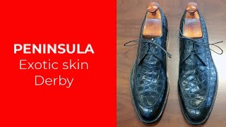 ASMR Shoeshine Vintage Peninsula Exotic Skin Derby