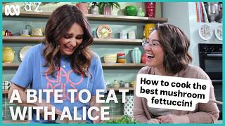 How to cook Mushroom Wet Fry Fettuccini | A Bite To Eat with Alice | ABC iview