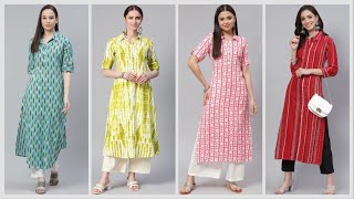 Latest Collar Straight Kurtis Haul