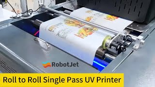 roll to roll printing machine, single pass digital printer