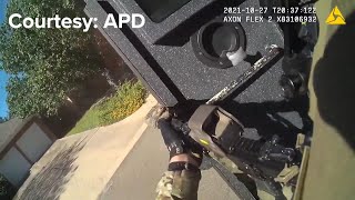 New bodycam shows Man shot by SWAT officer after firing at police as house engulfed in flames