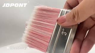 White mixture Red minihollow tapered synthetic filament for paint brush