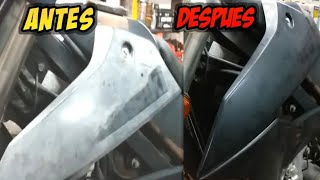 Como renovar plásticos de moto fácil y rápido paso a paso sin gastar $