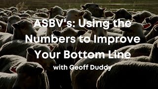 ASBV's: Using the Numbers to Improve Your Bottom Line with Geoff Duddy