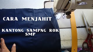 simpel cara membuat saku samping rok smp.