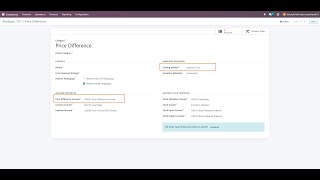 How Price Difference Account Works in Odoo 16 | Mange Price Difference in case of Standard Method